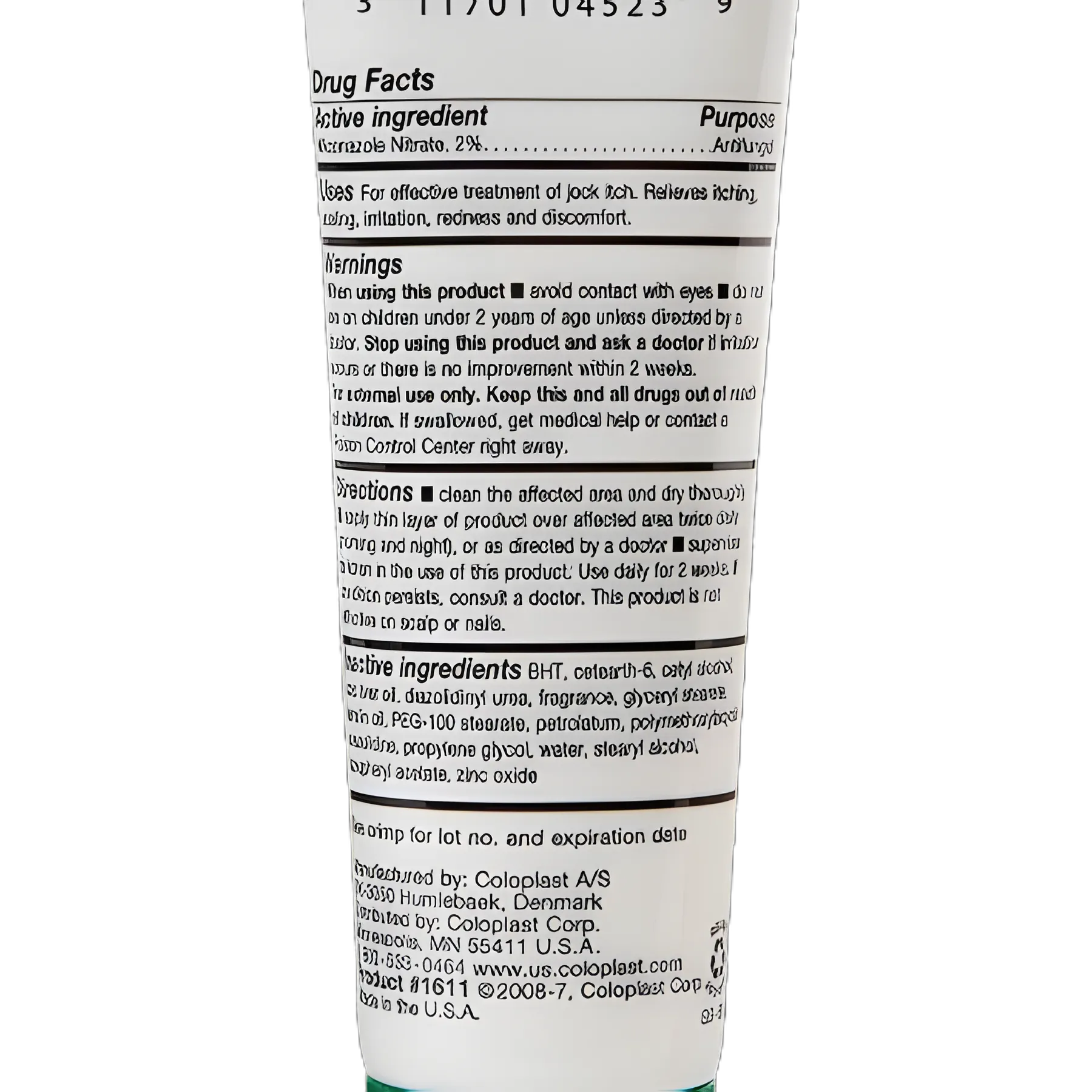 Skin Protectant Baza® Antifungal 2 oz. Tube Scented Cream CHG Compatible