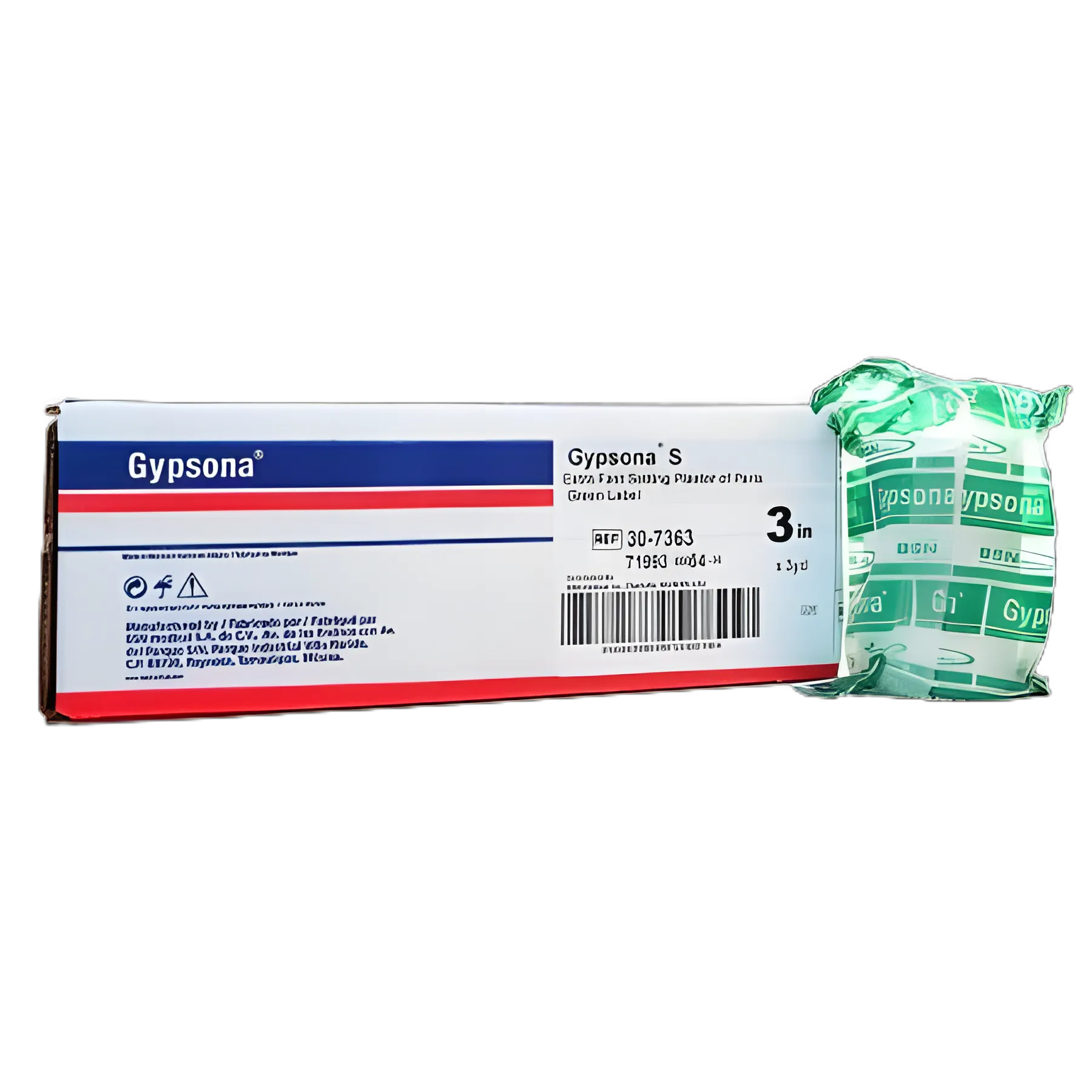 Plaster Bandage Gypsona® S 3 Inch X 9 Foot Plaster of Paris / Plastic White - 30-7363