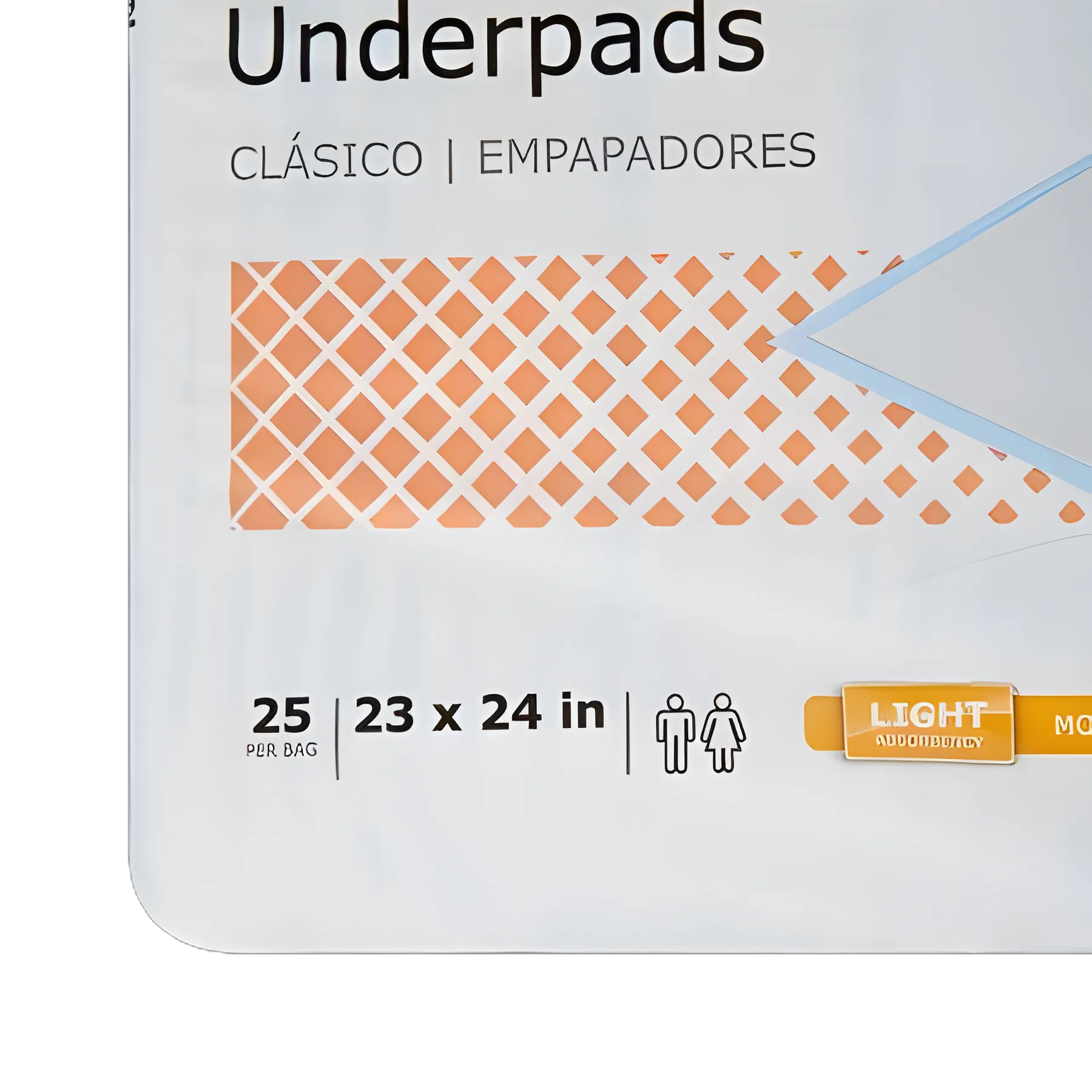 Disposable Underpad McKesson Classic Plus 23 X 24 Inch Fluff / Polymer Light Absorbency