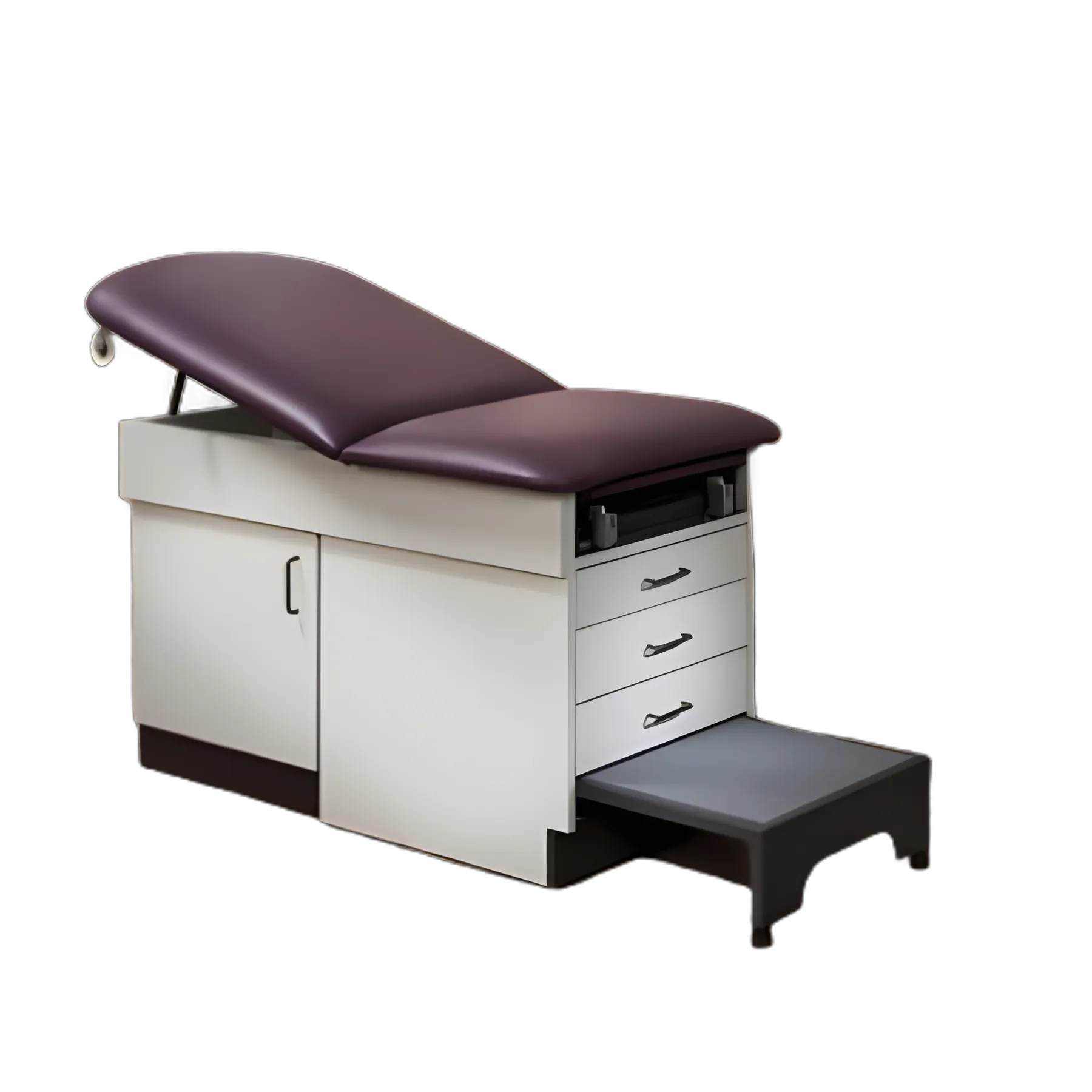 Family Practice Exam Table with Step Stool Fixed Height - 8890-1DC-2DC-3BK