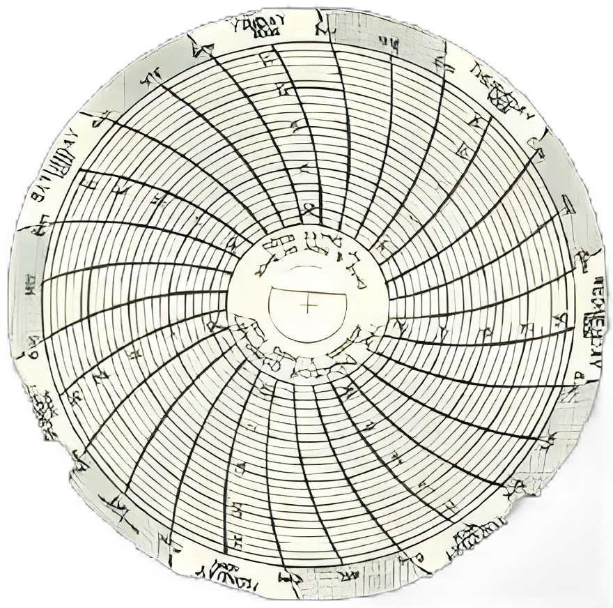 7-Day Temperature Recording Chart Dickson™ Pressure Sensitive Paper 3 Inch Diameter Gray Grid - 1507461