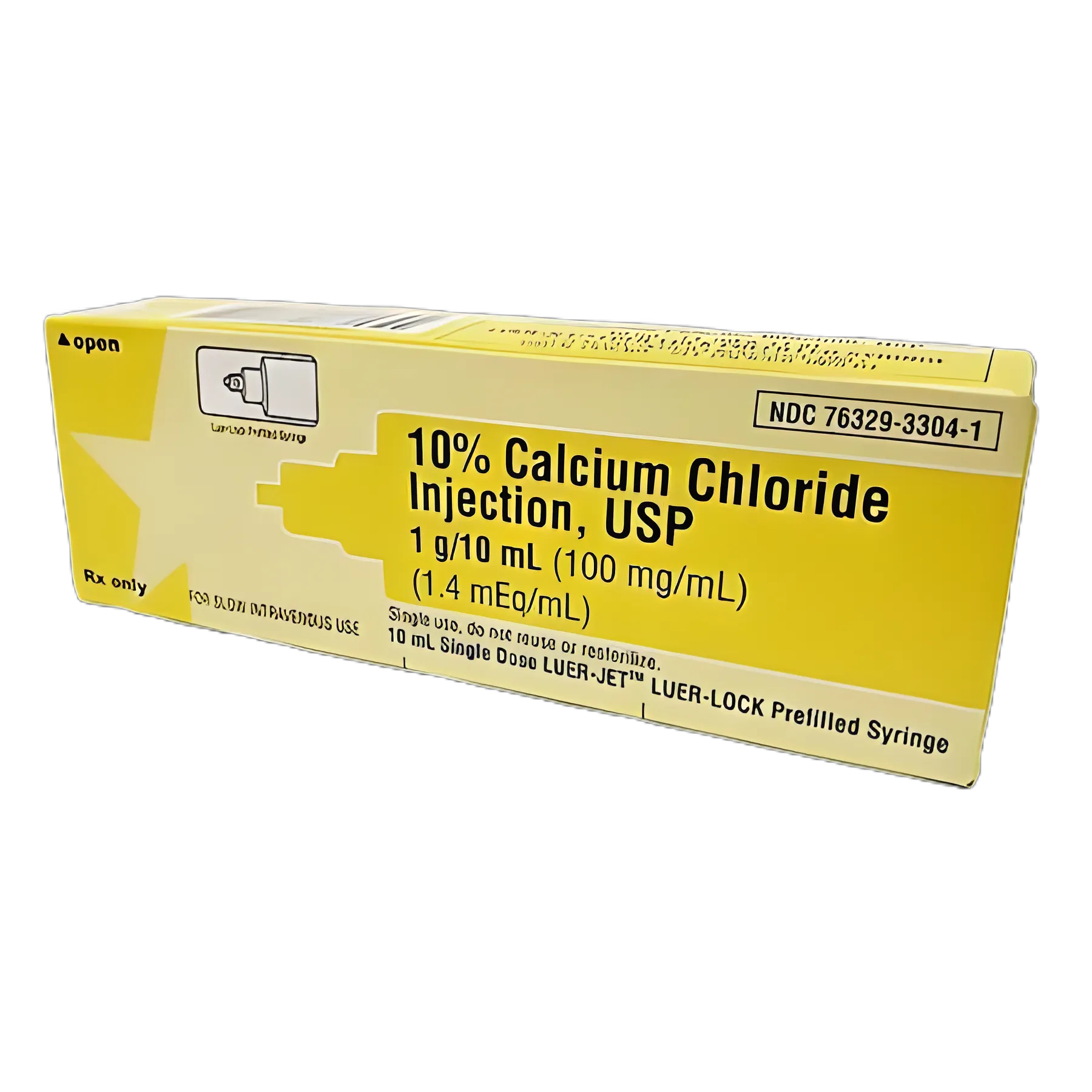 Replacement Preparation Calcium Chloride, Preservative Free 10%, 100 mg / mL Injection Prefilled Syringe 10 mL - 1018170