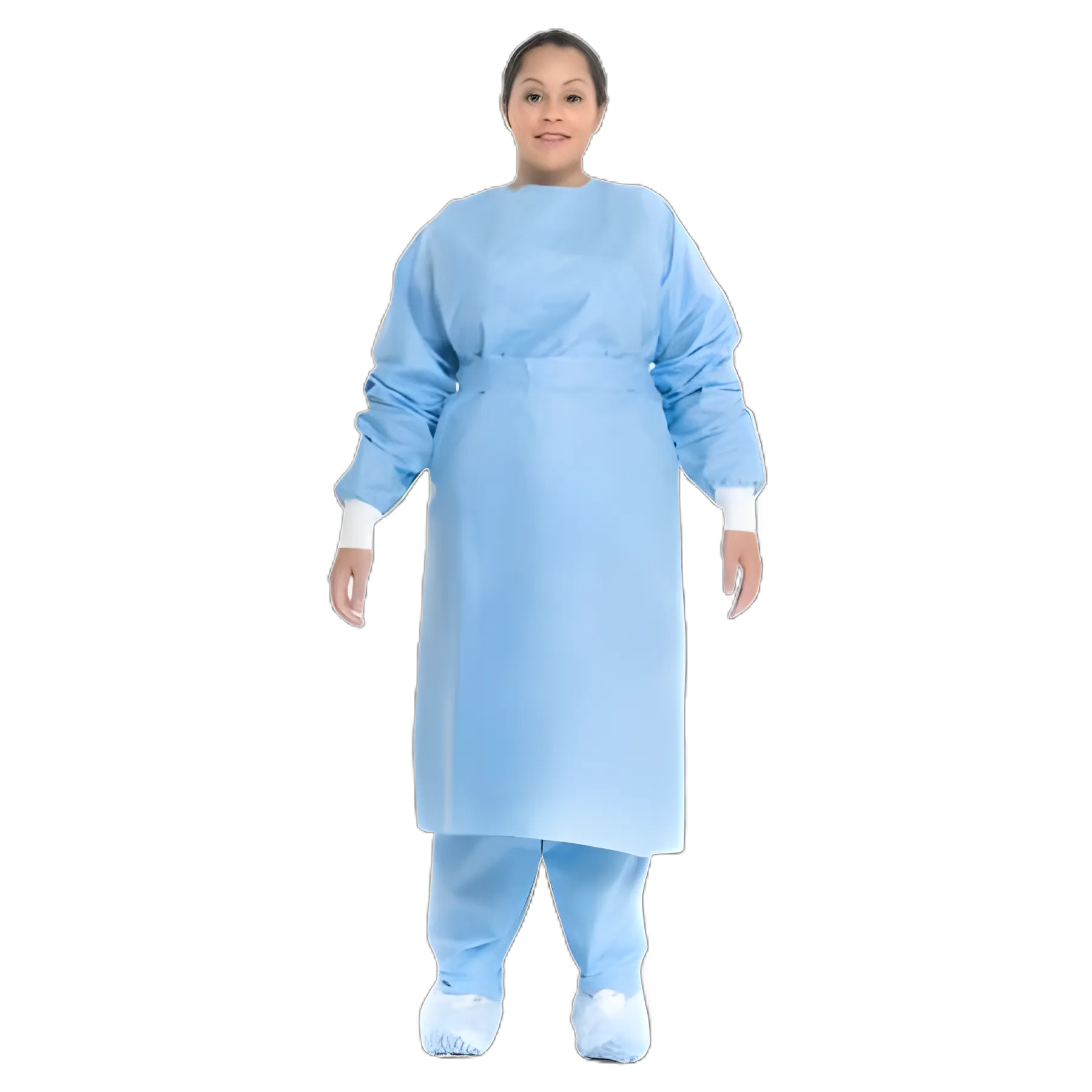 Protective Procedure Gown Halyard Large Blue NonSterile Not Rated Disposable