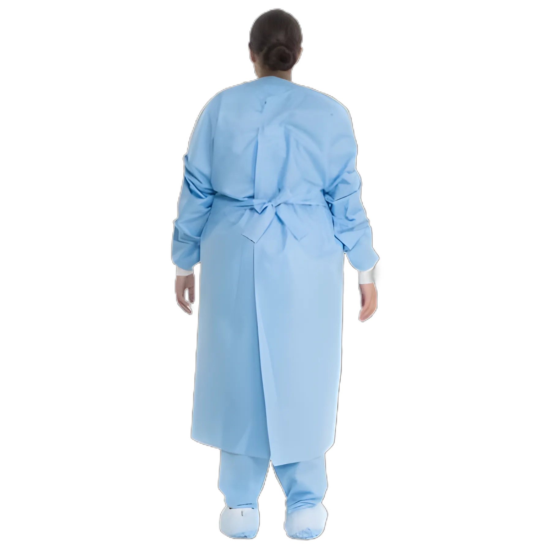 Protective Procedure Gown Halyard Large Blue NonSterile Not Rated Disposable