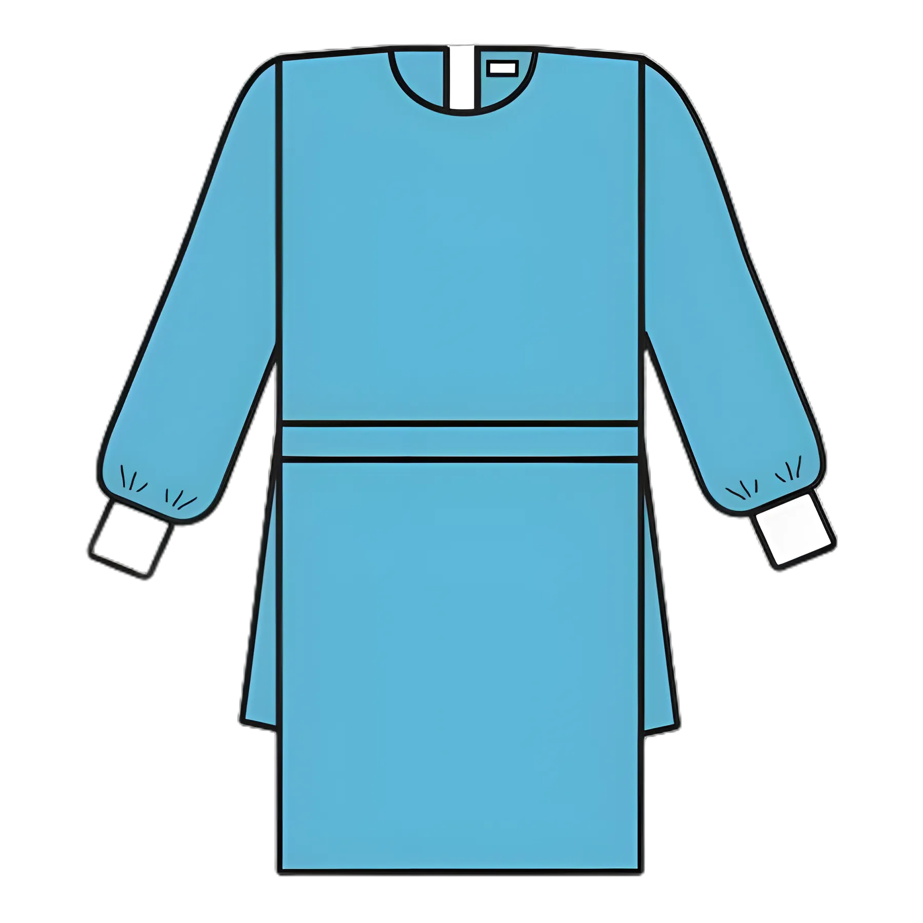 Protective Procedure Gown Halyard Large Blue NonSterile Not Rated Disposable