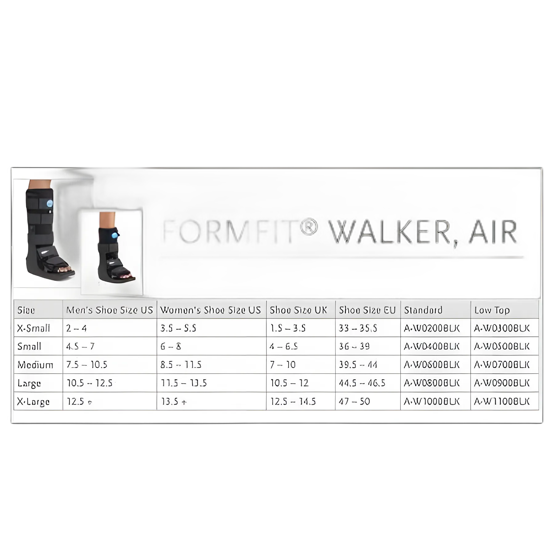 Air Walker Boot Formfit® Walker Air Pneumatic Adult Small Short