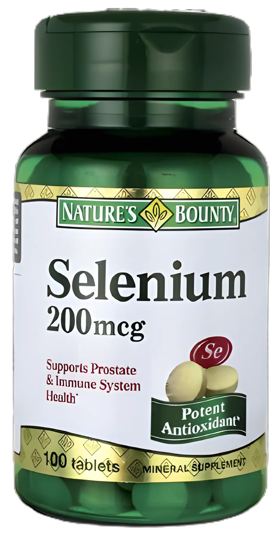 Mineral Supplement Nature's Bounty® Selenium 200 mcg Strength Tablet 100 per Bottle