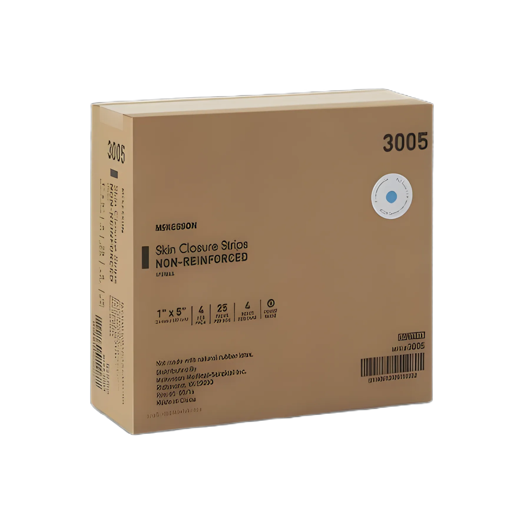 Skin Closure Strip McKesson 1 X 5 Inch Nonwoven Material Flexible Strip Tan