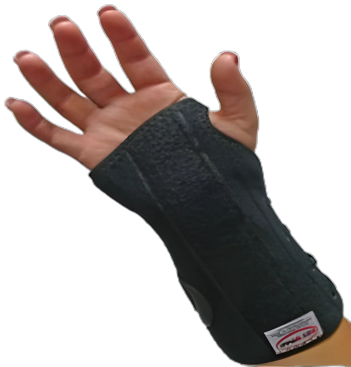 Wrist / Forearm Brace Talon™ V MPFlex™ Contoured Felt / Vinyl Left Hand Black Medium / Large
