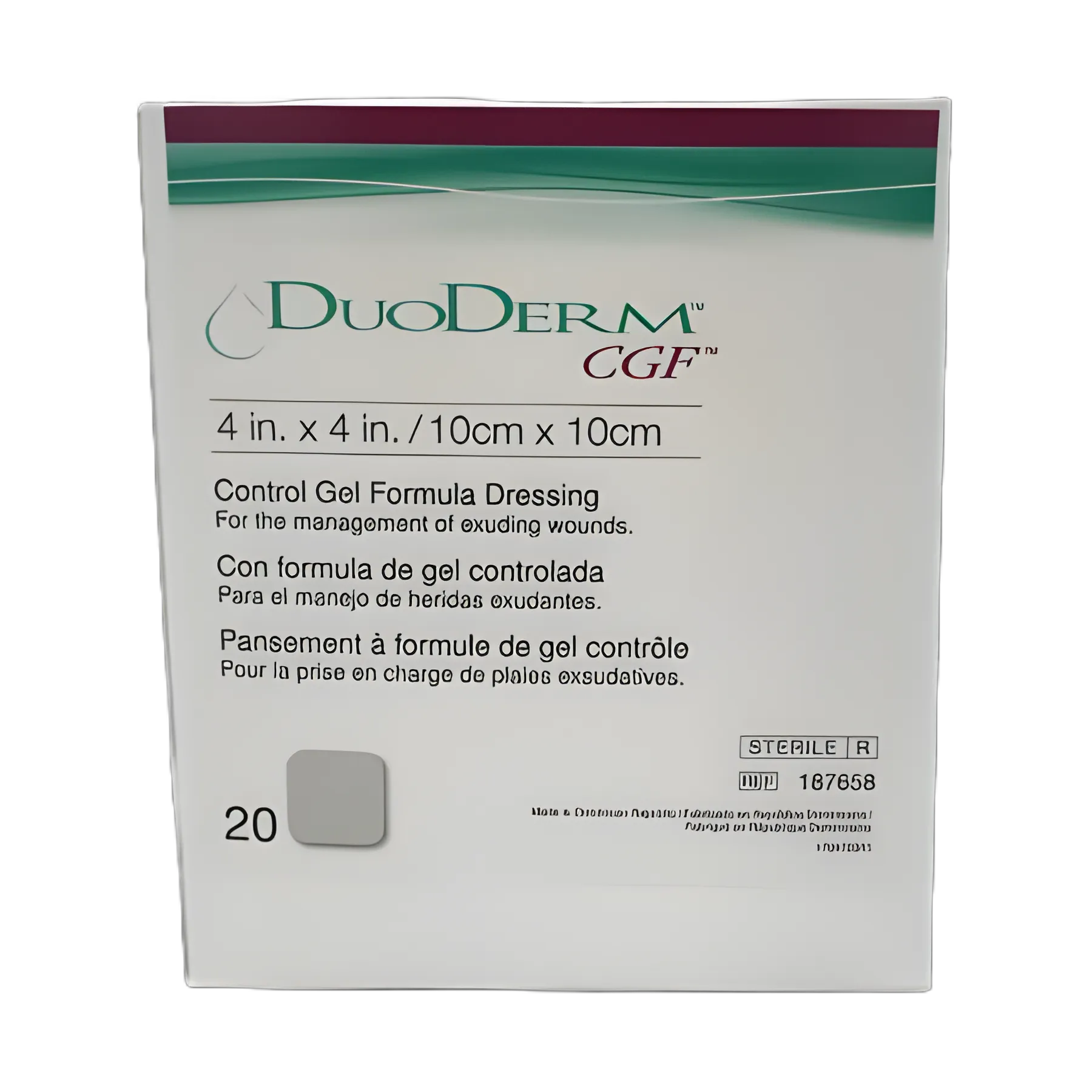 Hydrocolloid Dressing DuoDERM® CGF® 4 X 4 Inch Square - 187658