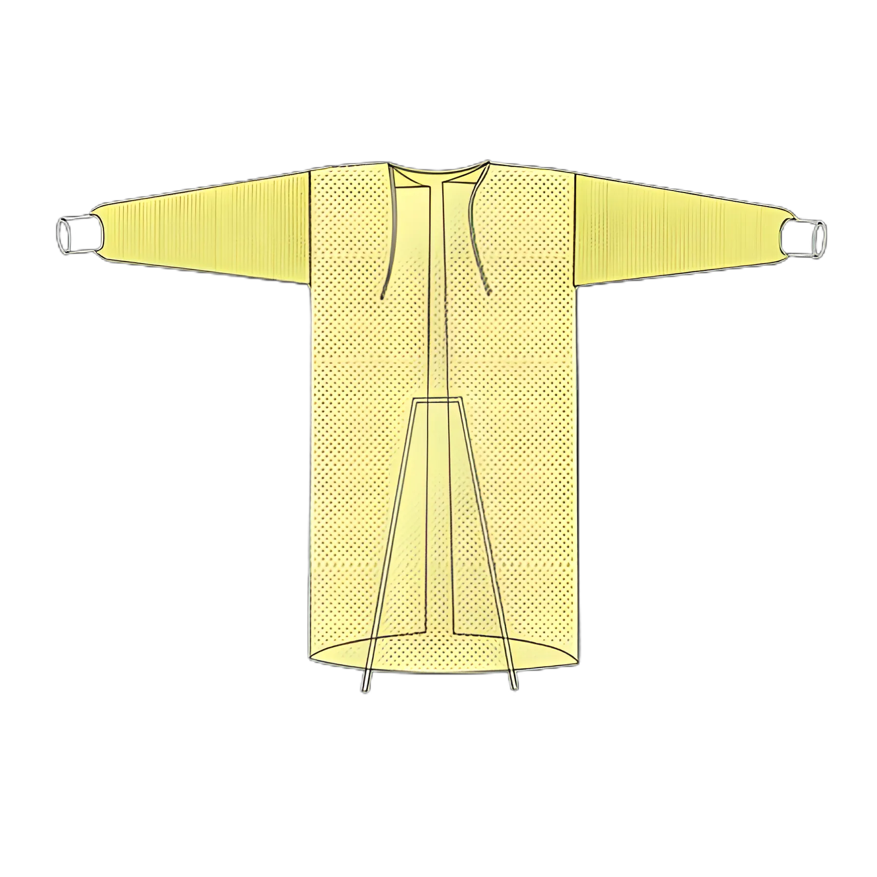 Protective Procedure Gown X-Large Yellow NonSterile Not Rated Disposable - 9100-261XL