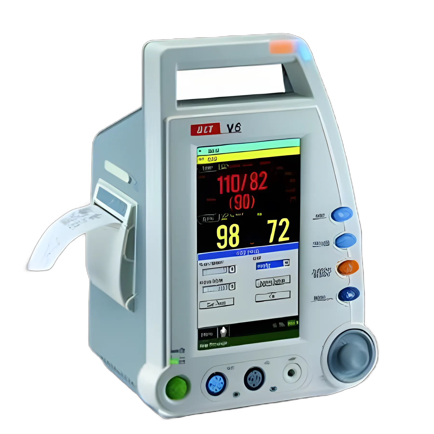 Biolight V6 Patient Monitor: Multi-Parameter Vital Signs Monitoring with CO2, NIBP, SpO2, and Temperature