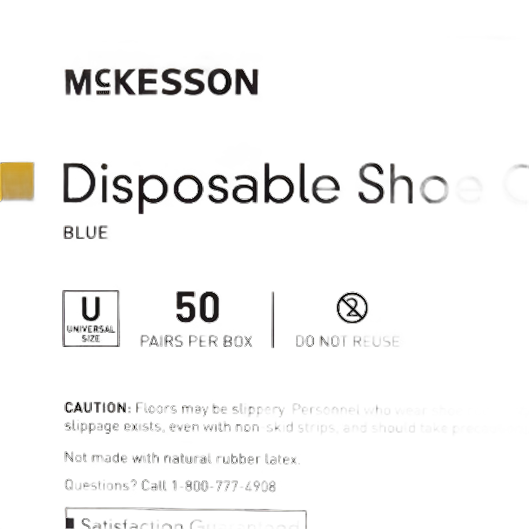 Shoe Cover McKesson One Size Fits Most Shoe High Nonskid Sole Blue NonSterile