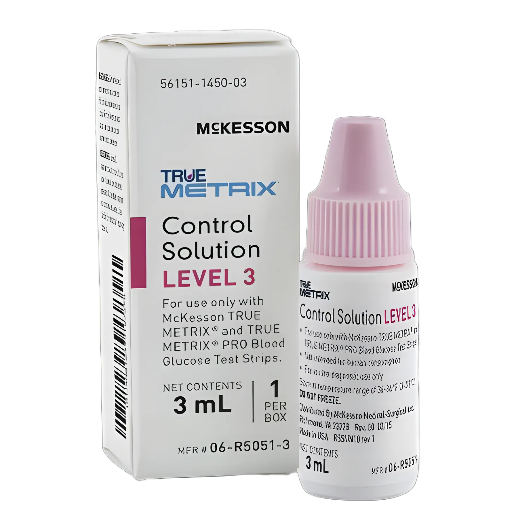 Blood Glucose Control Solution McKesson TRUE METRIX® 3 mL Level 3
