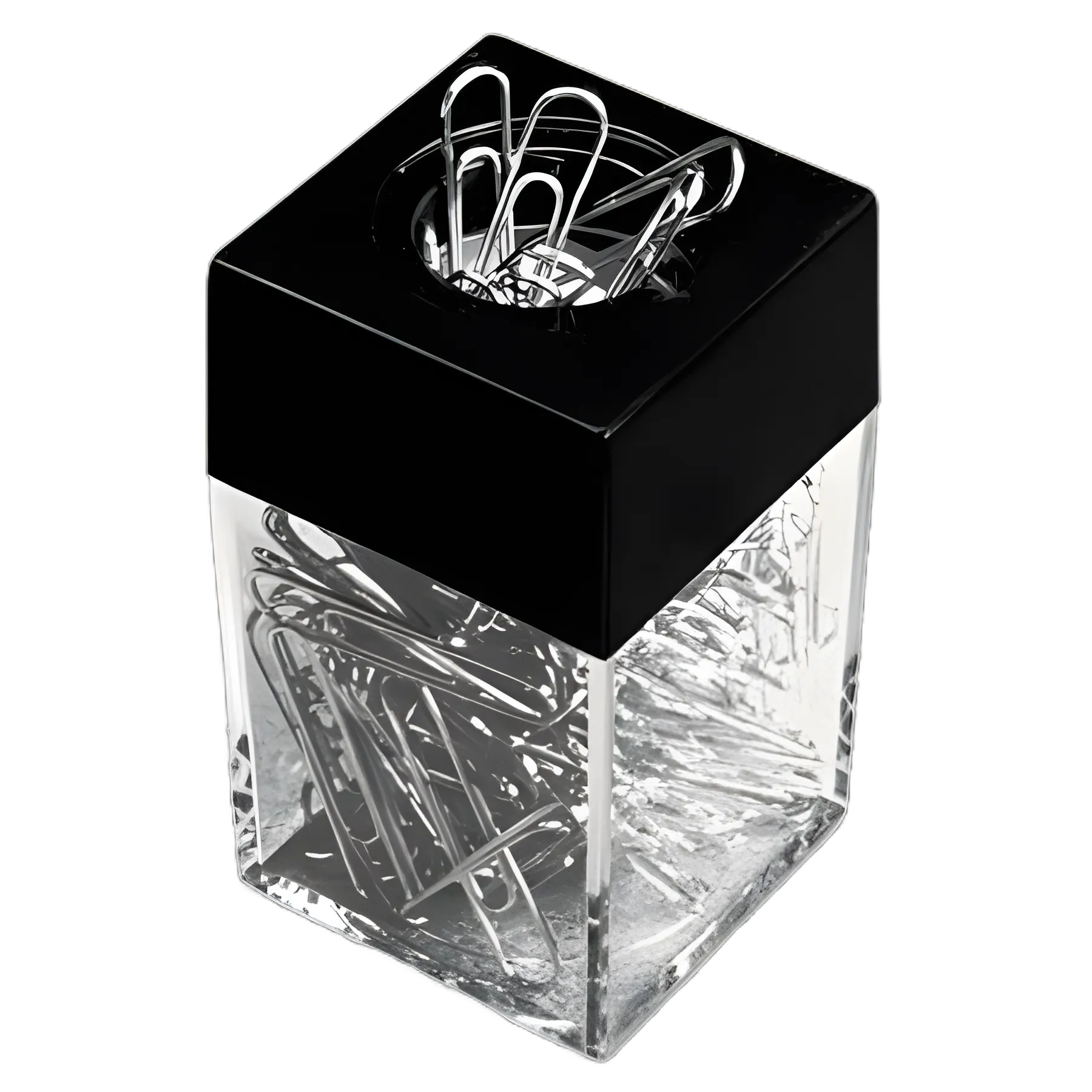 Paper Clips with (1) Magnetic-Top Desktop Dispenser, #1, Smooth, Silver, 100 Clips/Pack, 12 Packs/Box