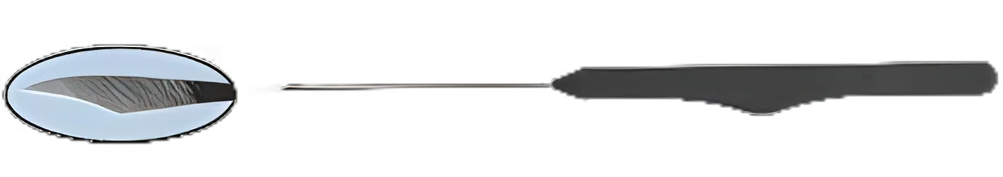 Myringotomy Knife Gyrus Stainless Steel / Plastic Flat Handle Sterile Disposable - 130715