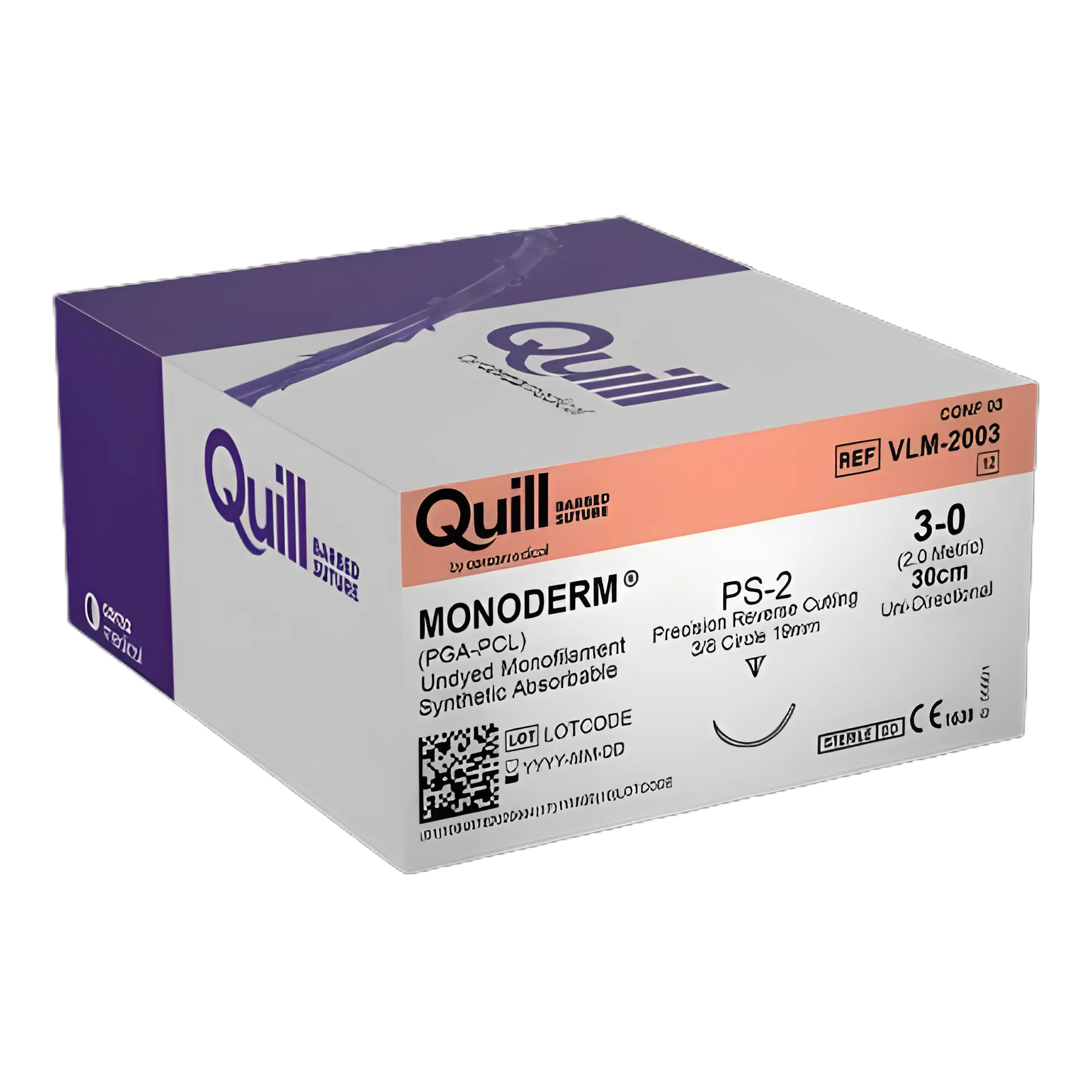 Absorbable Suture with Needle Quill™ Variable Loop Device, Monoderm ...