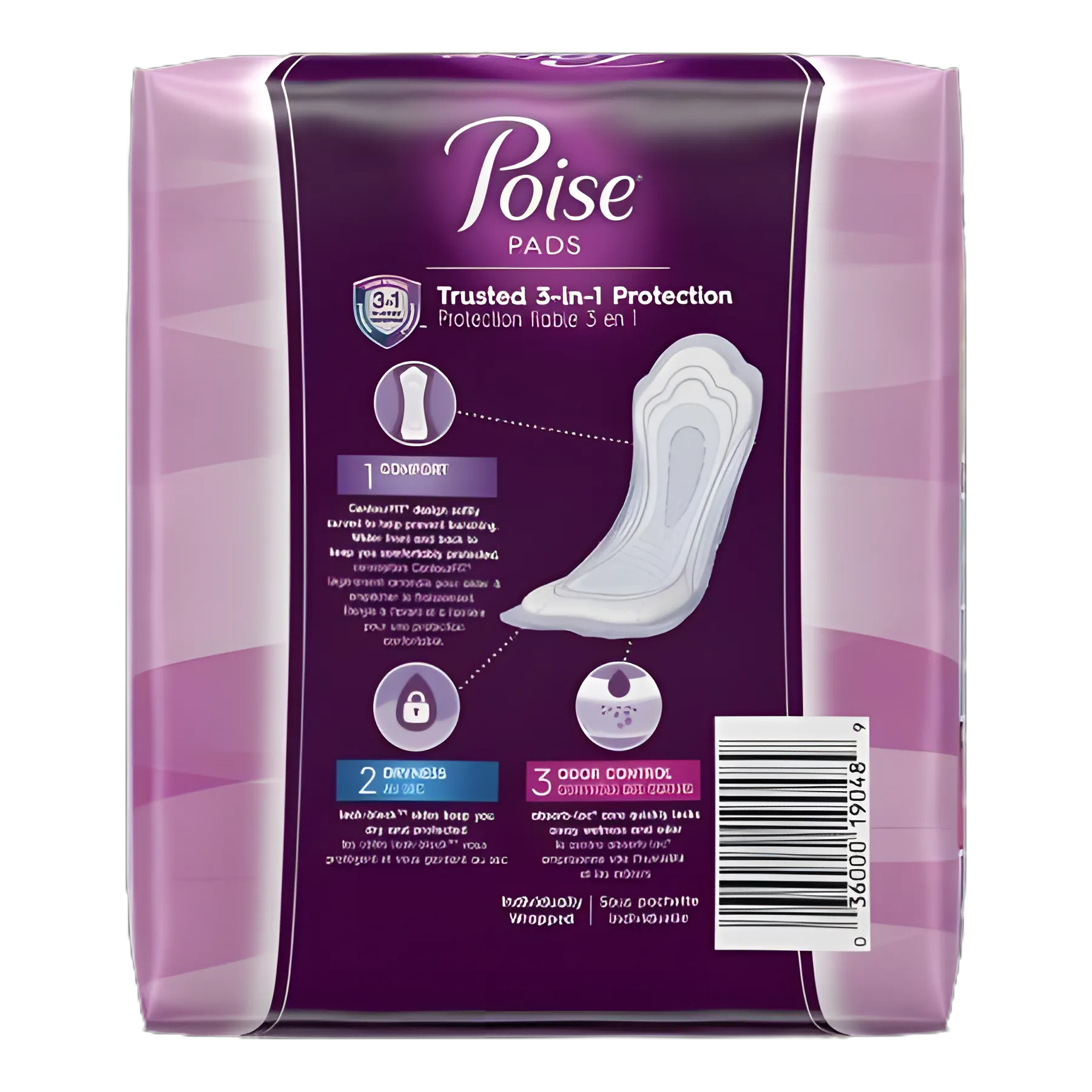 Bladder Control Pad Poise® 3 X 11 Inch Length Heavy Absorbency Sodium Polyacrylate Core Regular
