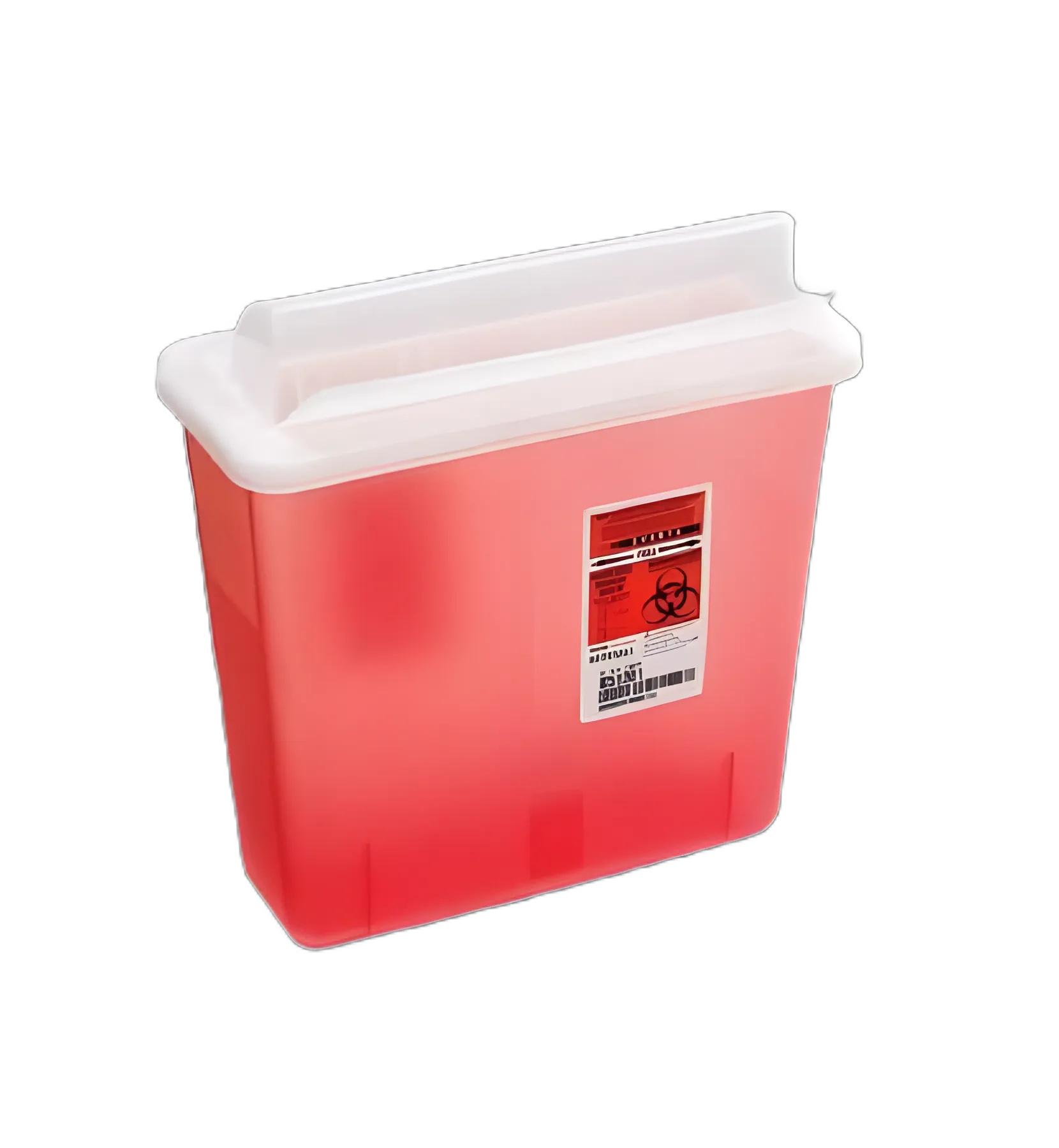 Sharps Container Translucent Red Base 4-3/4 X 10-1/2 X 11-1/2 Inch Horizontal Entry 1.25 Gallon
