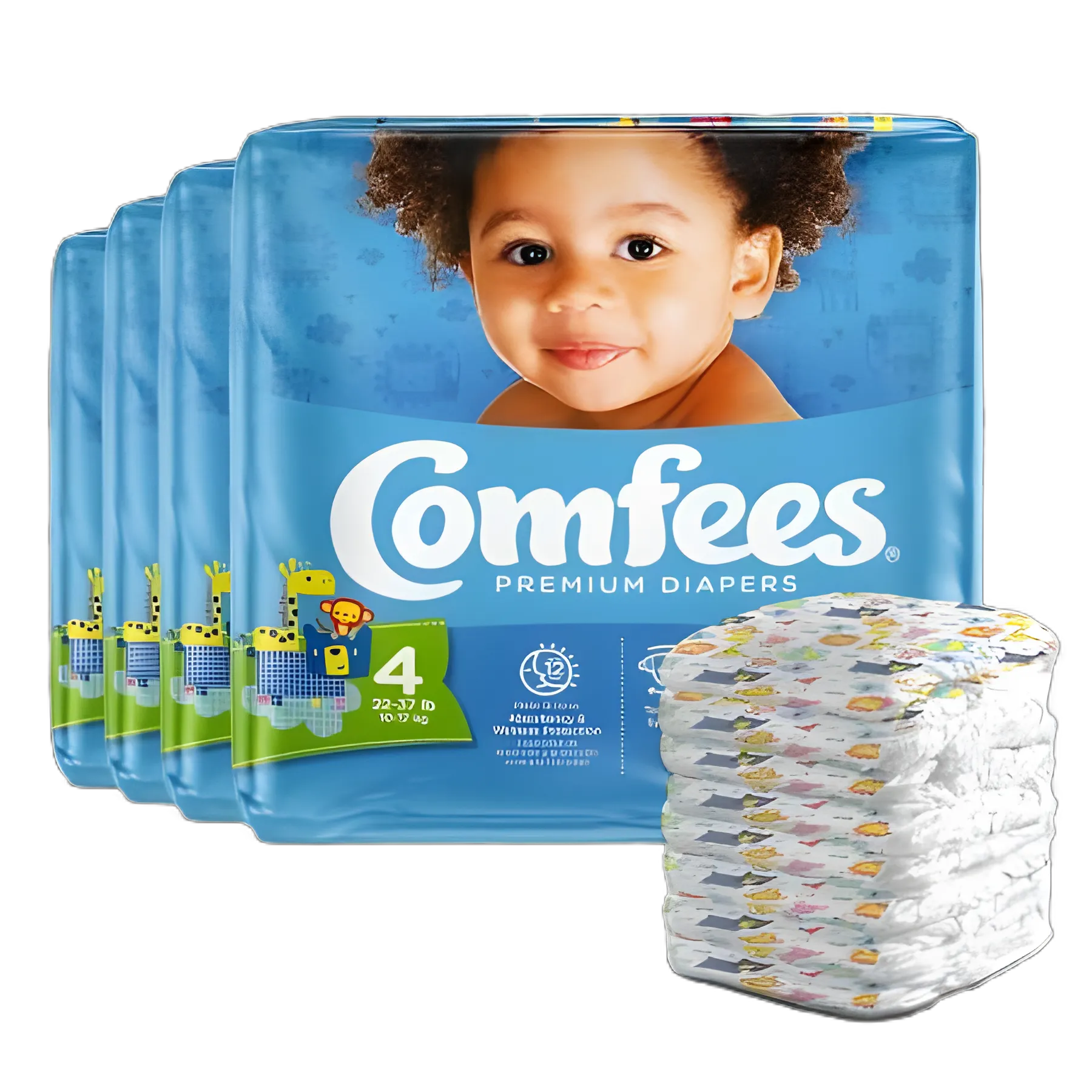 Unisex Baby Diaper Comfees® Size 4 Disposable Moderate Absorbency - 41540