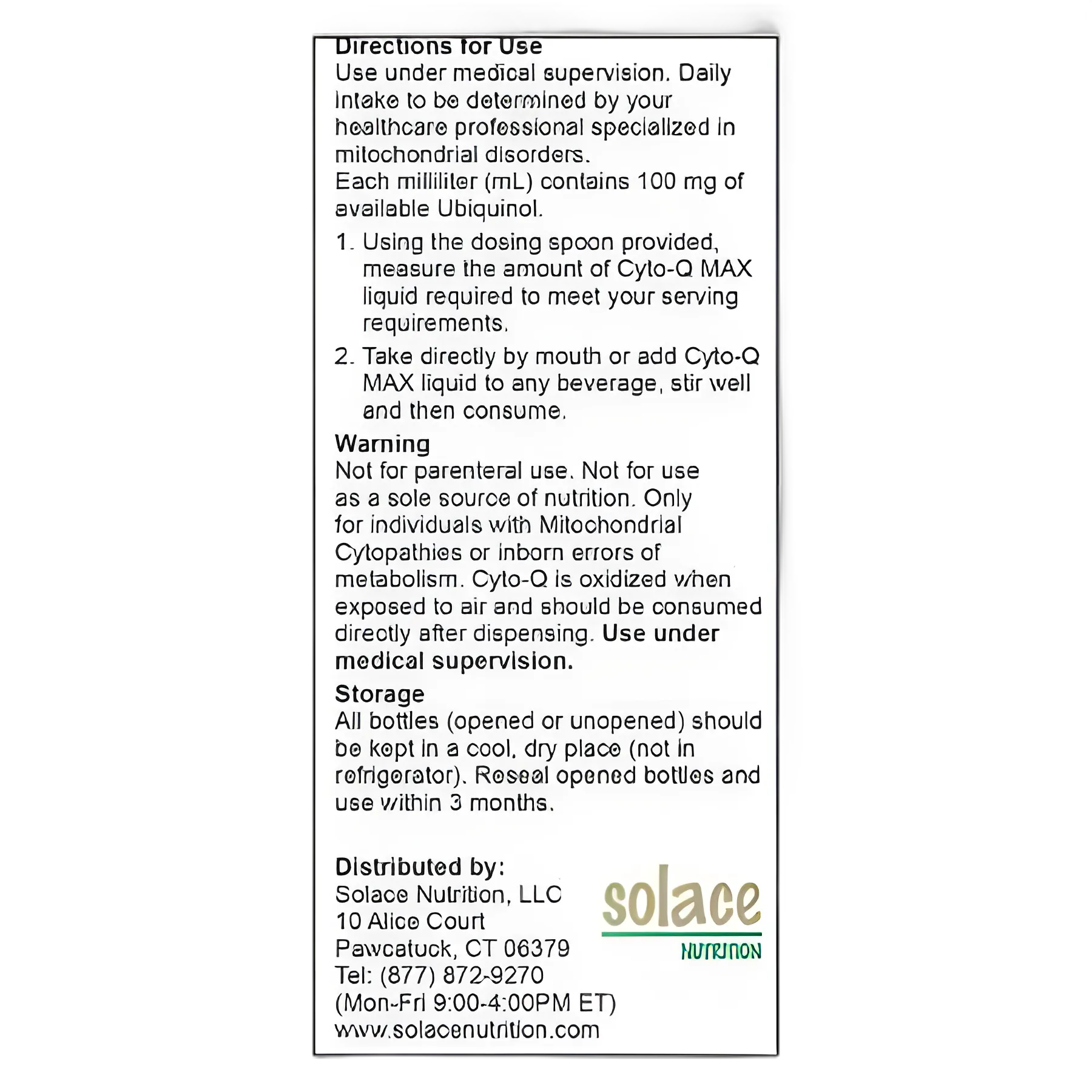 Cyto-Q® MAX Ubiquinol Supplement for Mitochondrial Support