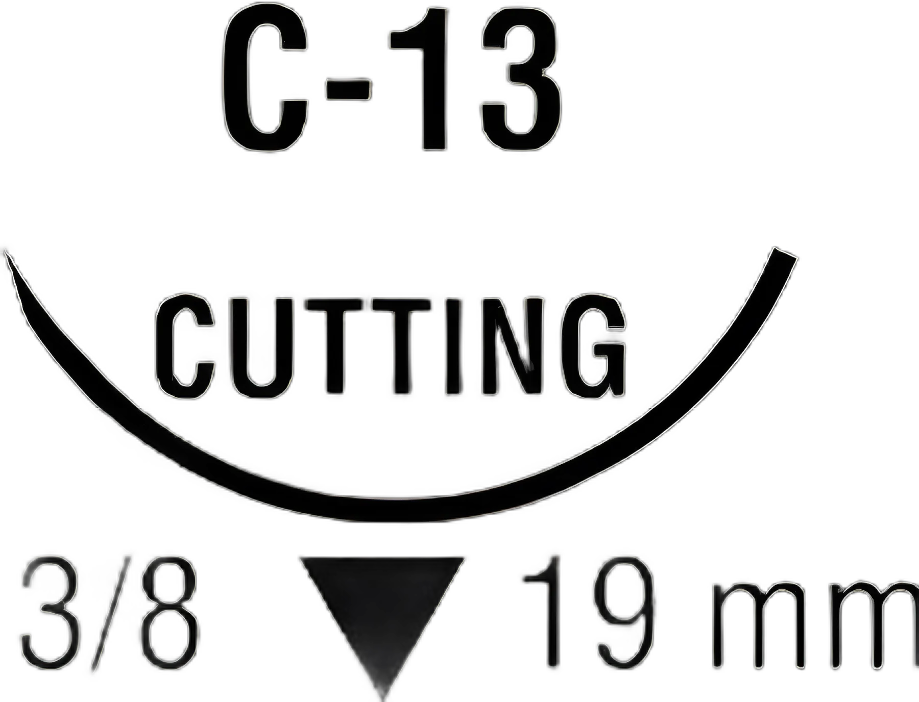 Nonabsorbable Suture with Needle Monosof™~Dermalon™ Nylon C-13 3/8 Circle Reverse Cutting Needle Size 6 - 0 Monofilament