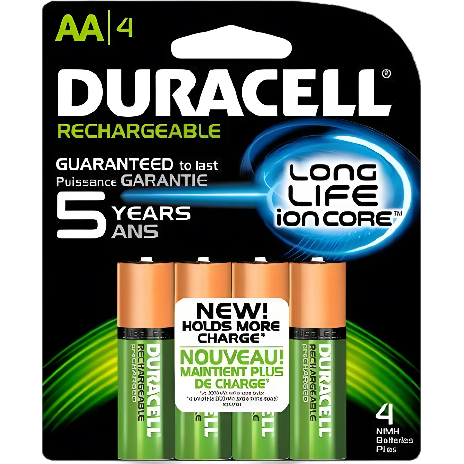 Duracell® NiMH Rechargeable AA Batteries 1.2V - Medical Grade for Healthcare Devices, 4 Pack