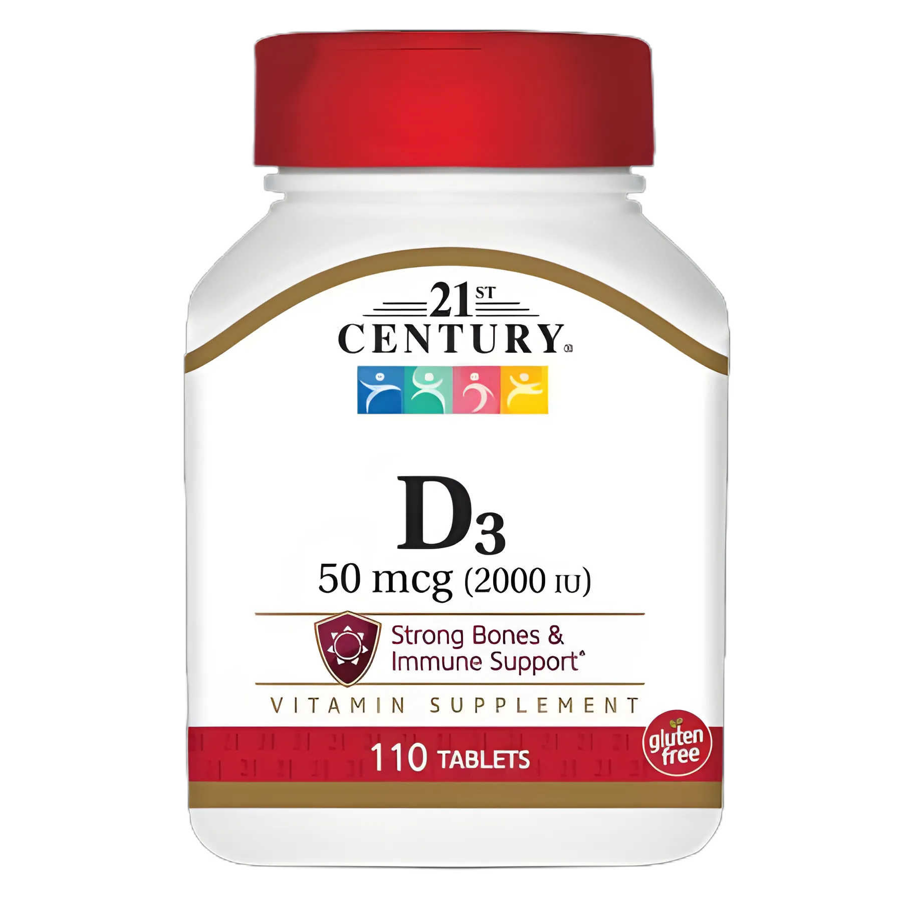 Vitamin Supplement 21st Century® Vitamin D 2000 IU Strength Tablet 110 per Bottle