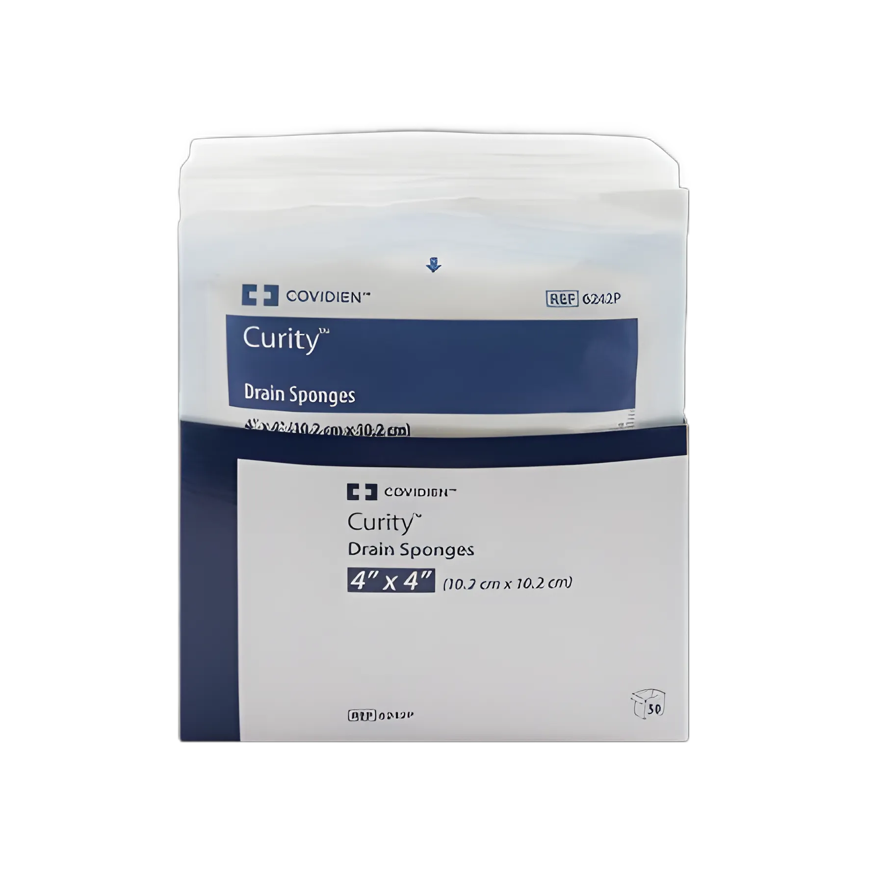 Drain Sponge Curity™ Nonwoven 4 X 4 Inch Sterile