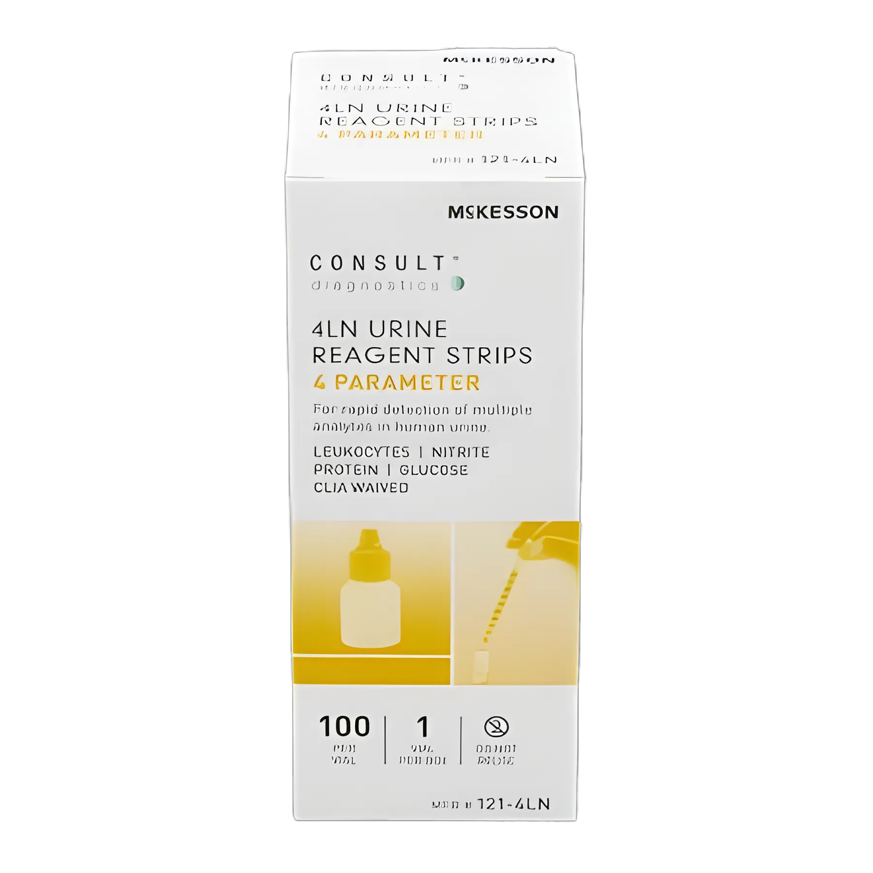Urinalysis Reagent McKesson Consult™ Glucose, Leucocytes, Nitrite, Protein For McKesson 120 / McKesson CONSULT U120 Ultra Urine Analyzer (MFR # 121-120 or 121-U120)