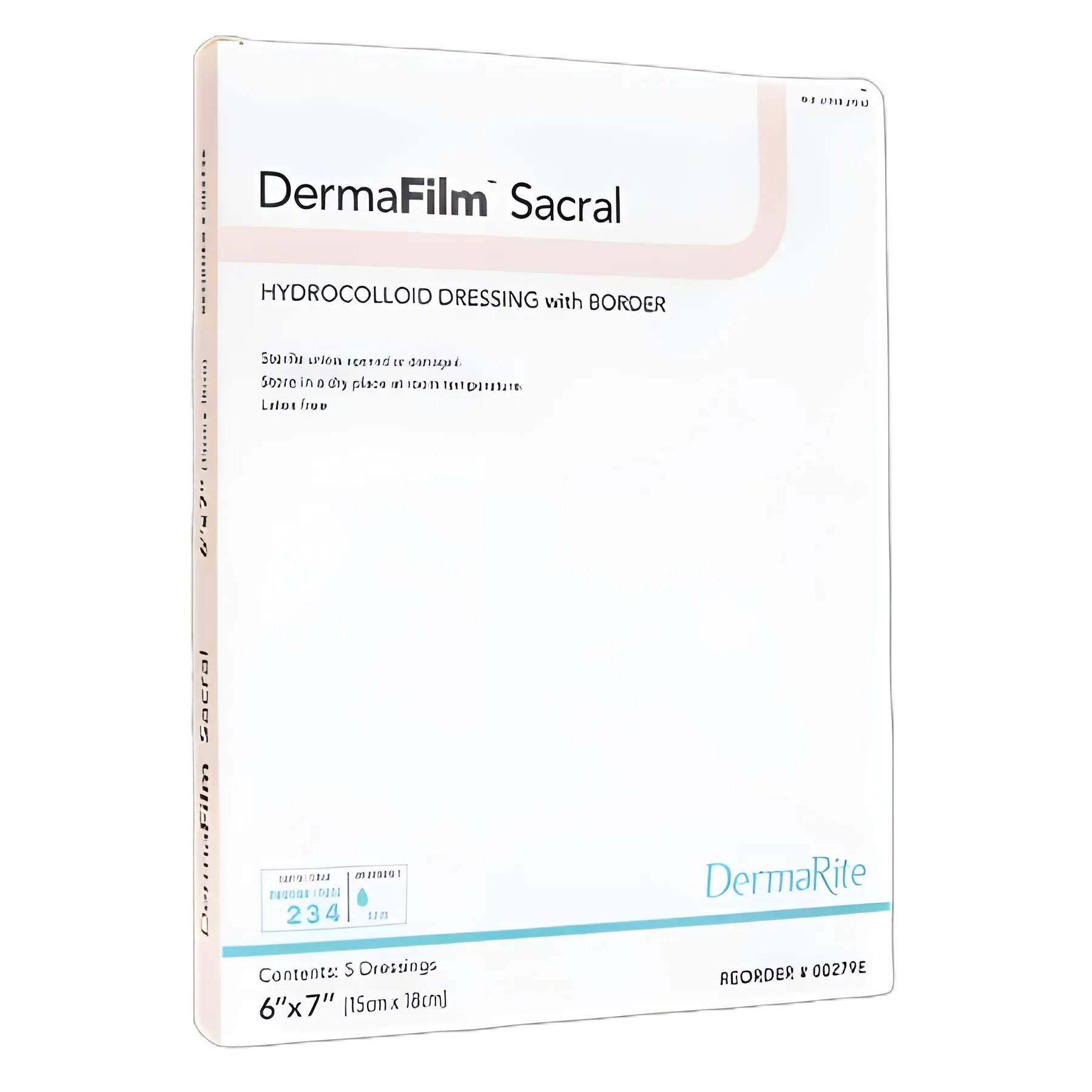 Hydrocolloid Dressing DermaFilm® 6 X 7 Inch Sacral With Border
