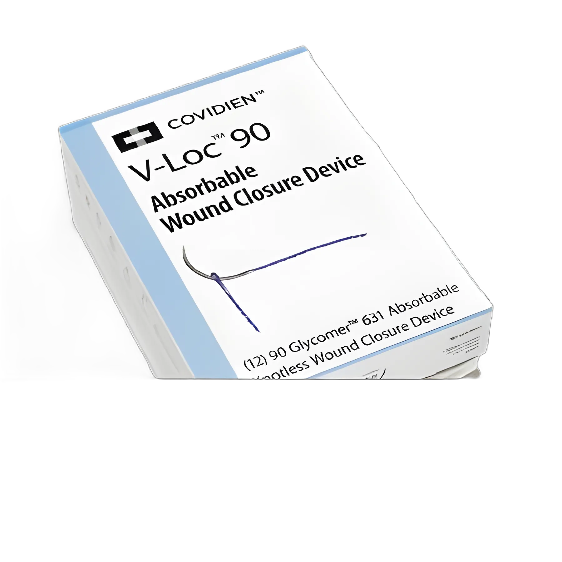 Absorbable Suture with Needle V-Loc™ 90 Wound Closure Device Polyester P-12 3/8 Circle Precision Reverse Cutting Needle Size 3 - 0 Barbed Monofilament - VLOCM0004