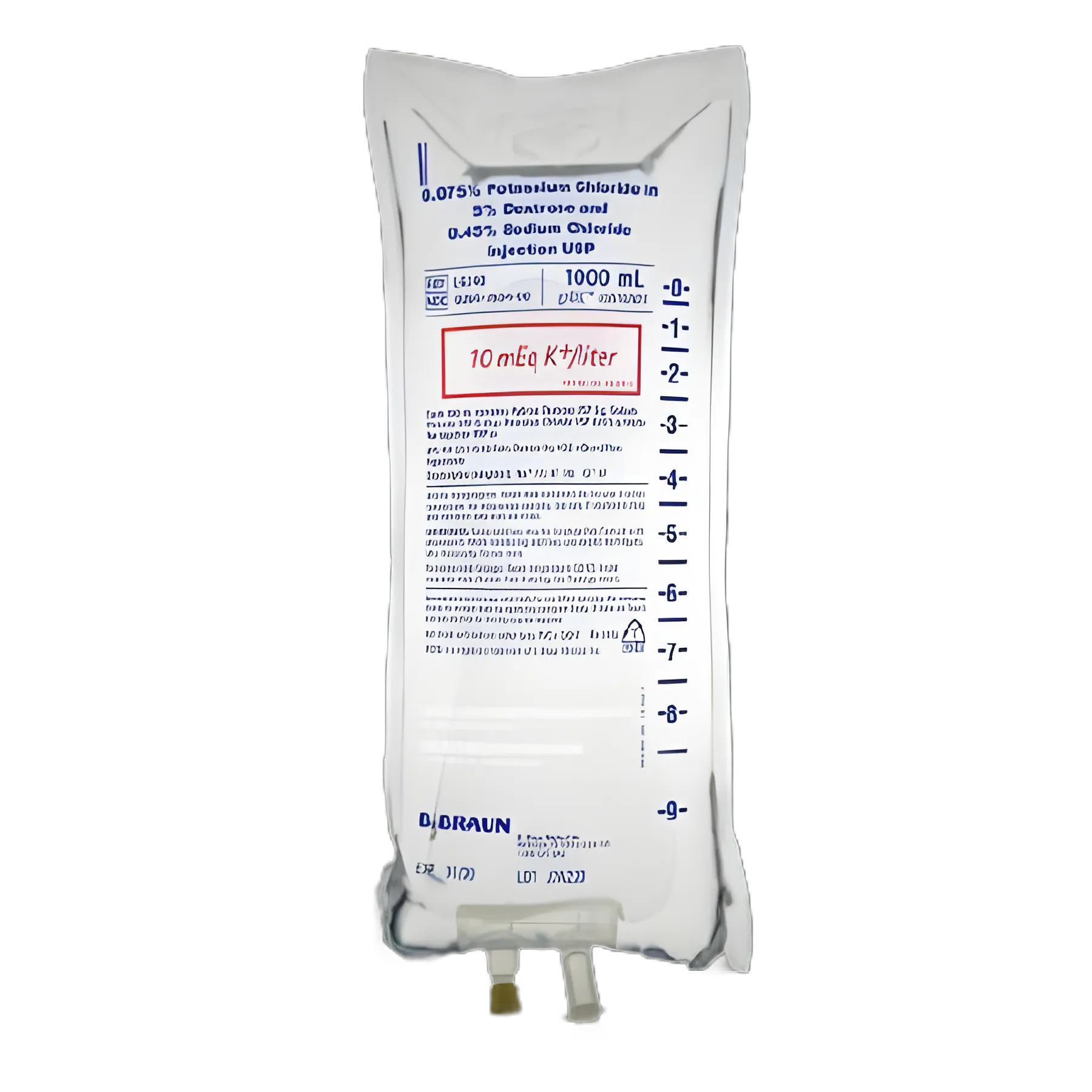 Replacement Preparation Potassium Chloride / Dextrose 5% / Sodium Chloride 0.45% 10 mEq / 1,000 mL IV Solution Flexible Bag 1,000 mL - L6340