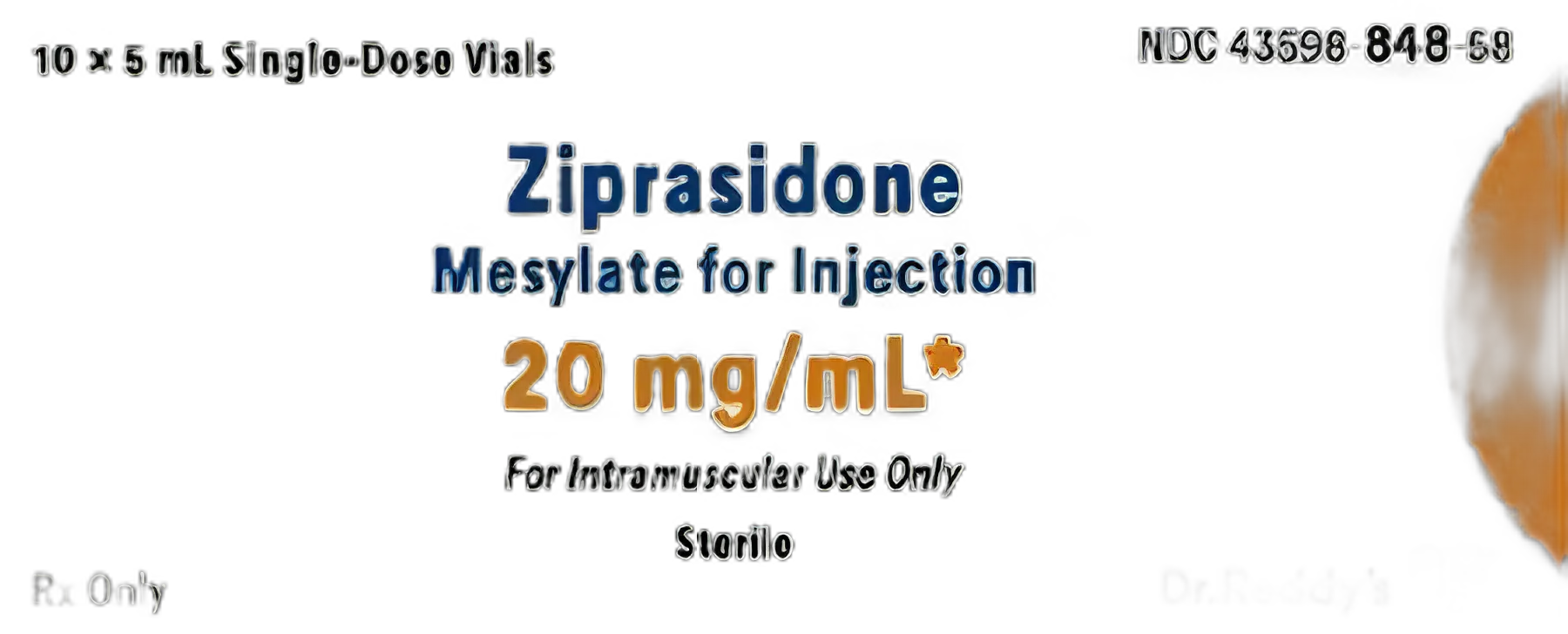 Ziprasidone Mesylate 20 mg Injection by Dr. Reddy's