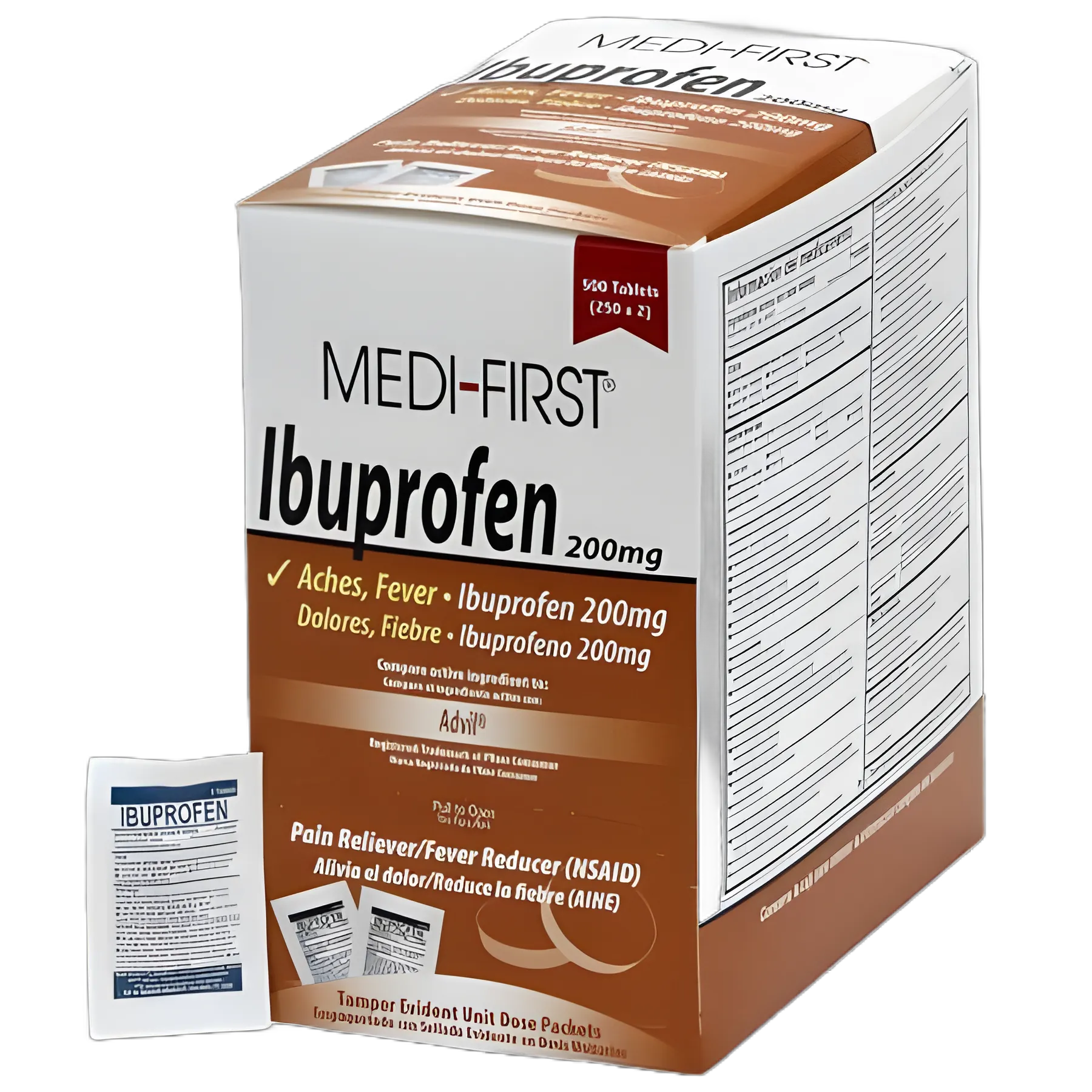 Pain Relief Medi-First® 200 mg Strength Ibuprofen Tablet 250 per Box