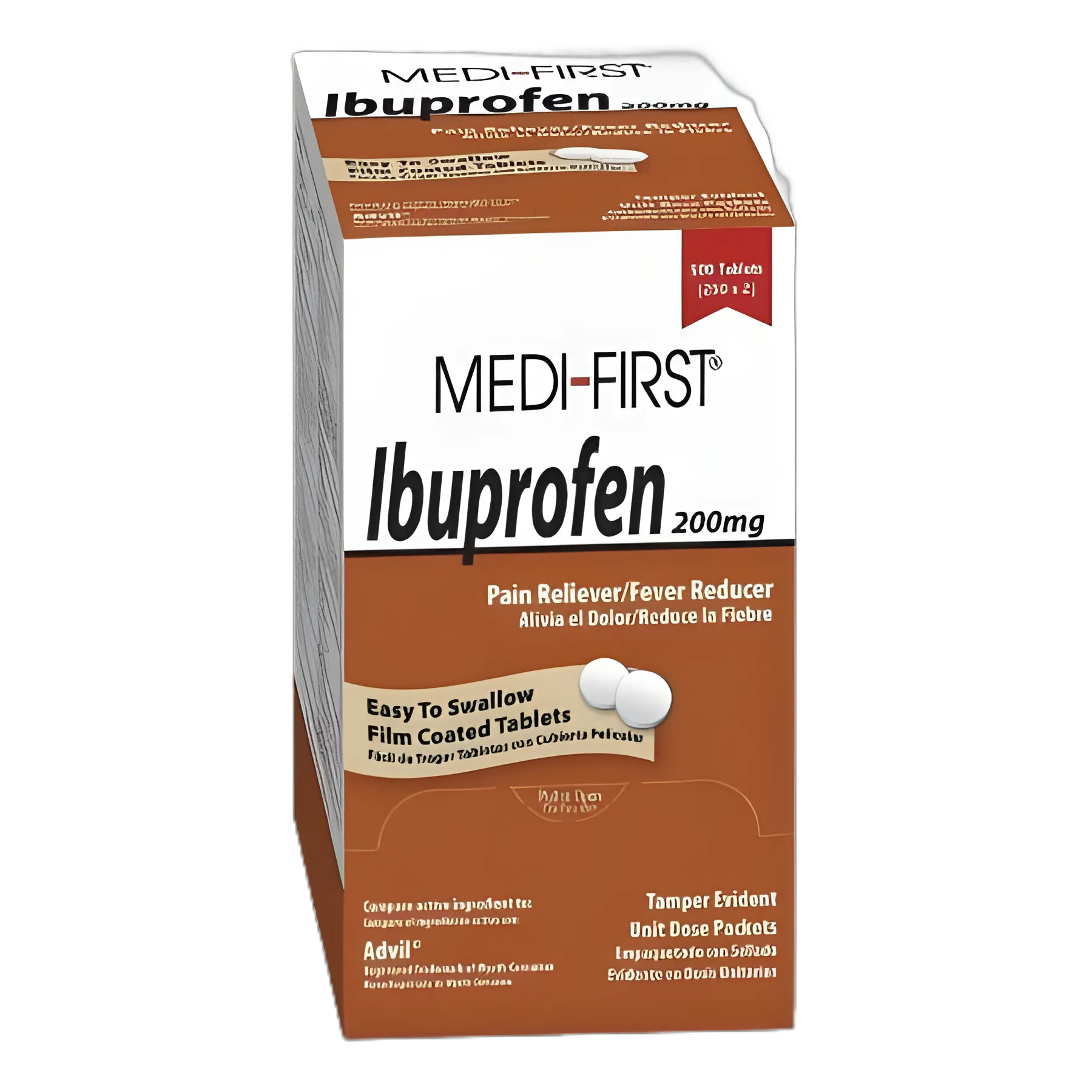 Pain Relief Medi-First® 200 mg Strength Ibuprofen Tablet 250 per Box