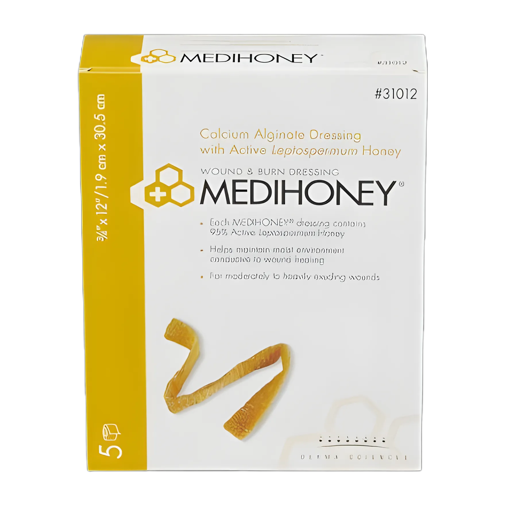 Honey Impregnated Wound Dressing MEDIHONEY® Rope 3/4 X 12 Inch Sterile