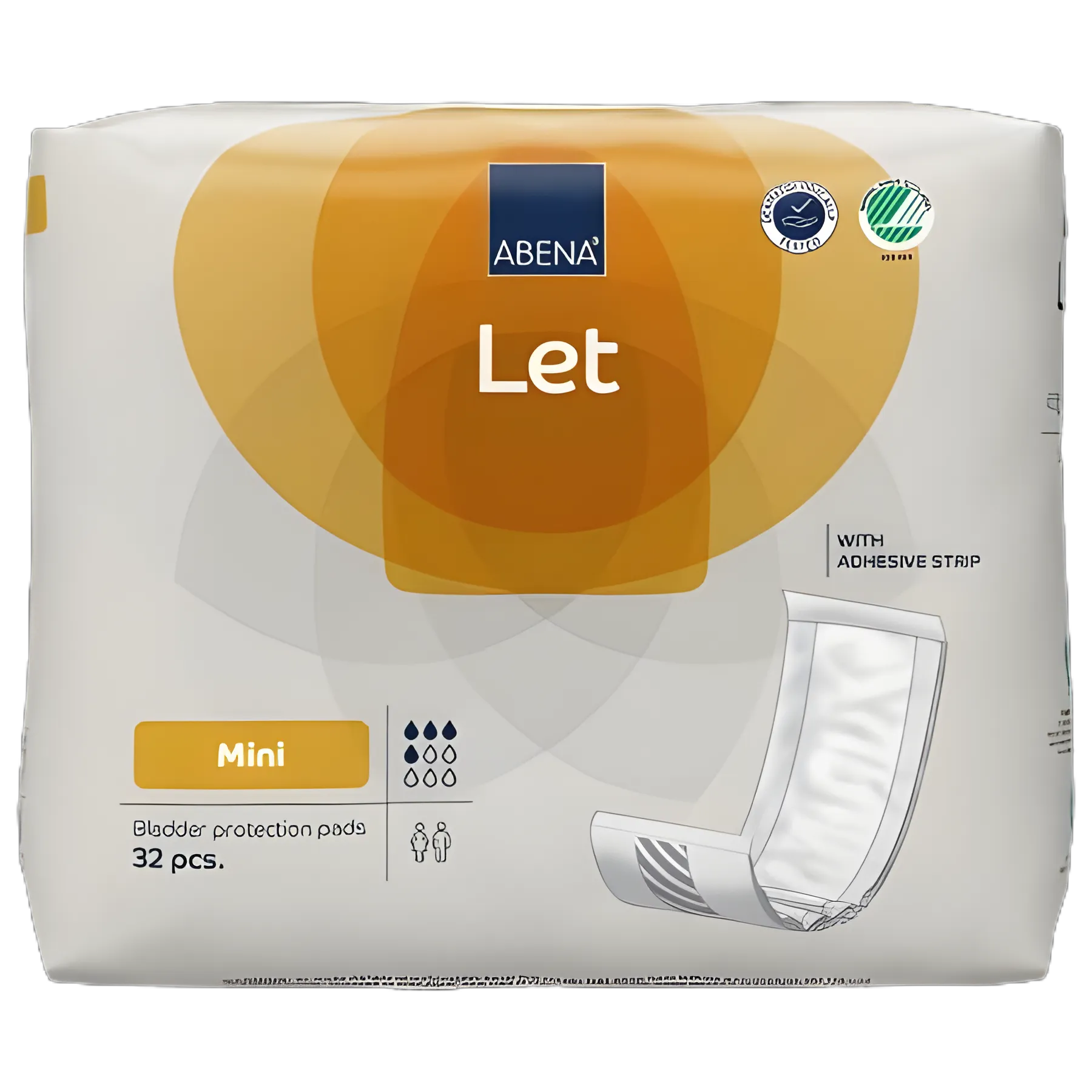 Incontinence Liner Abena® Abri-Let Mini 5.5 X 15.3 Inch Light Absorbency Fluff / Polymer Core One Size Fits Most