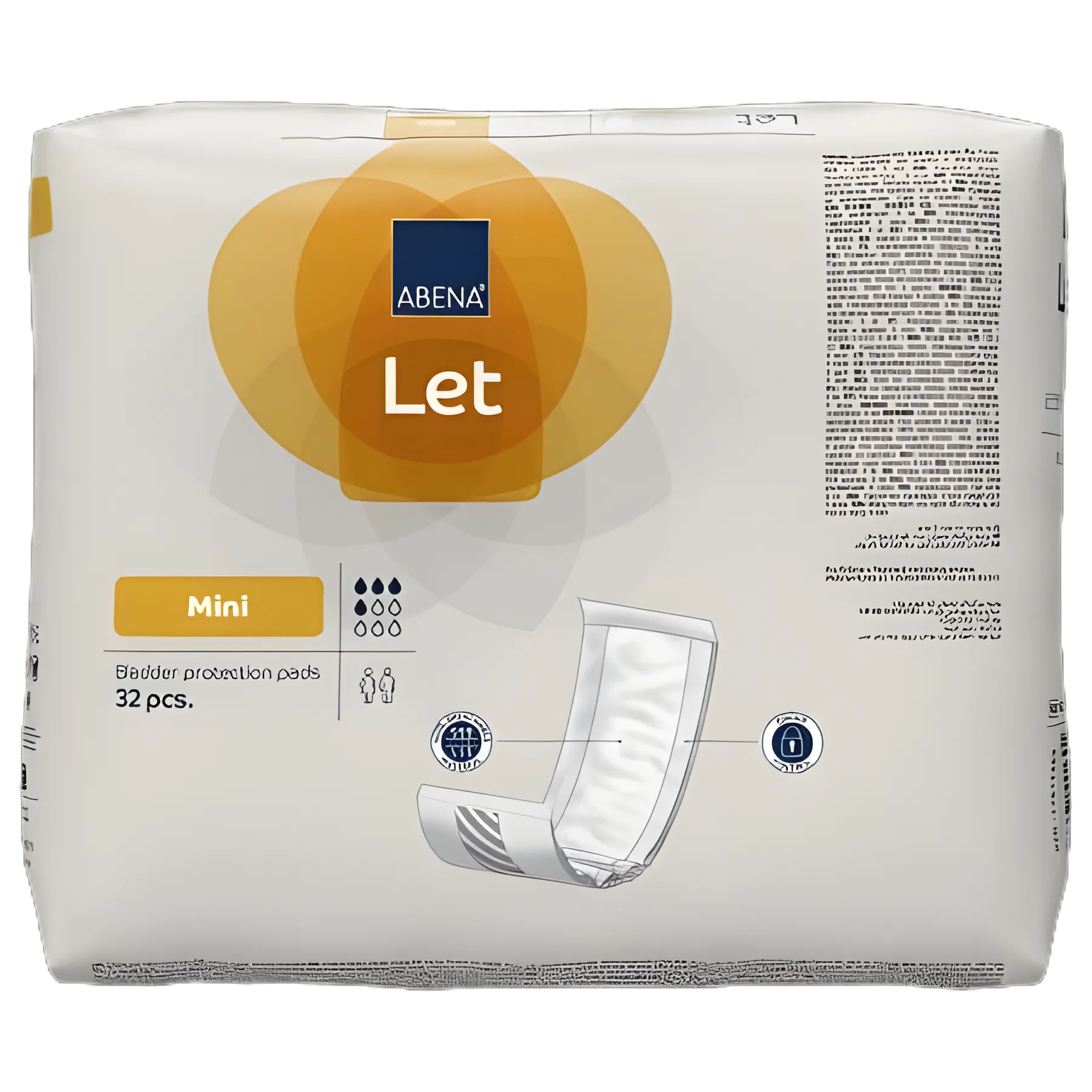 Incontinence Liner Abena® Abri-Let Mini 5.5 X 15.3 Inch Light Absorbency Fluff / Polymer Core One Size Fits Most