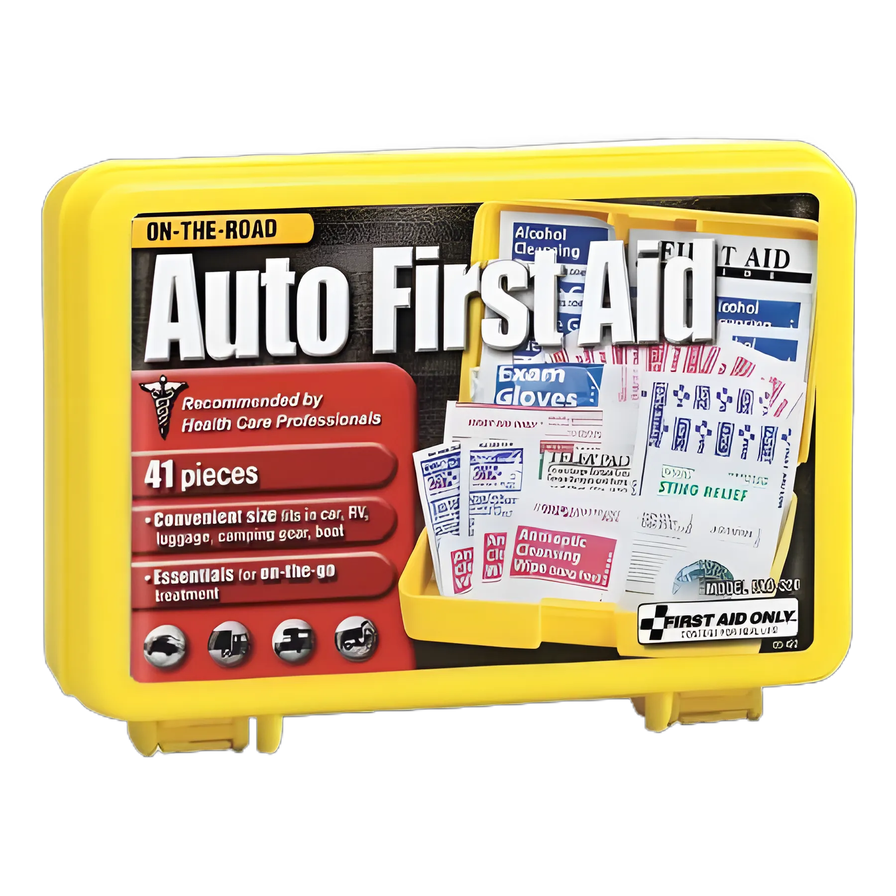 15-Person Vehicle First Aid Kit with Plastic Case - ANSI Compliant