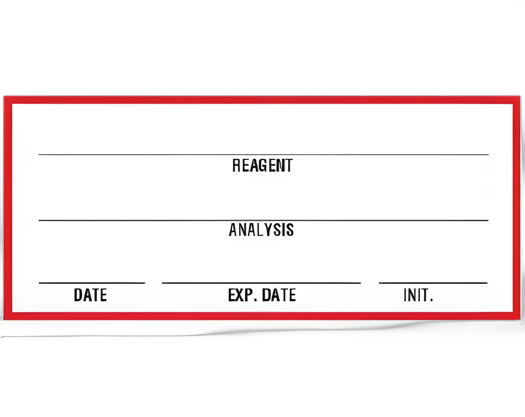 Shamrock Reagent Analysis Pre-Printed/Write-On Lab Labels, 2 x 4-1/4 Inch, White