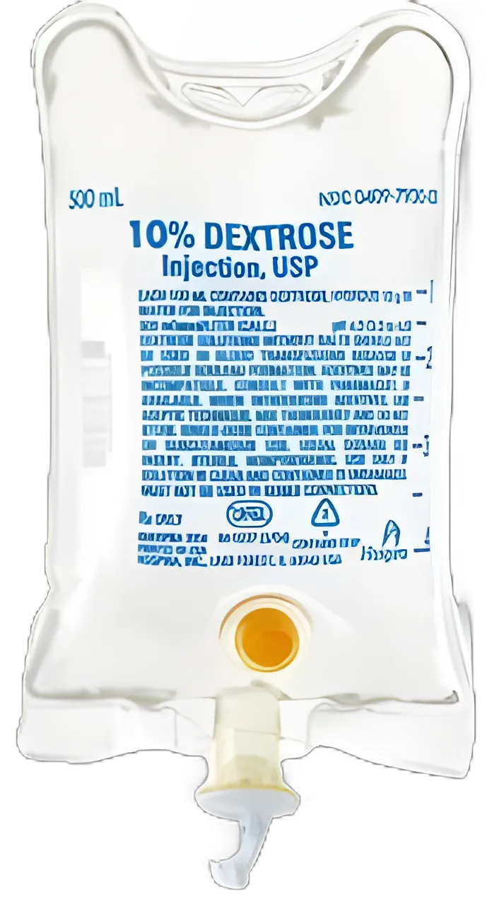 Caloric Agent Dextrose / Water, Preservative Free 10% IV Solution Flexible Bag 500 mL - 793003