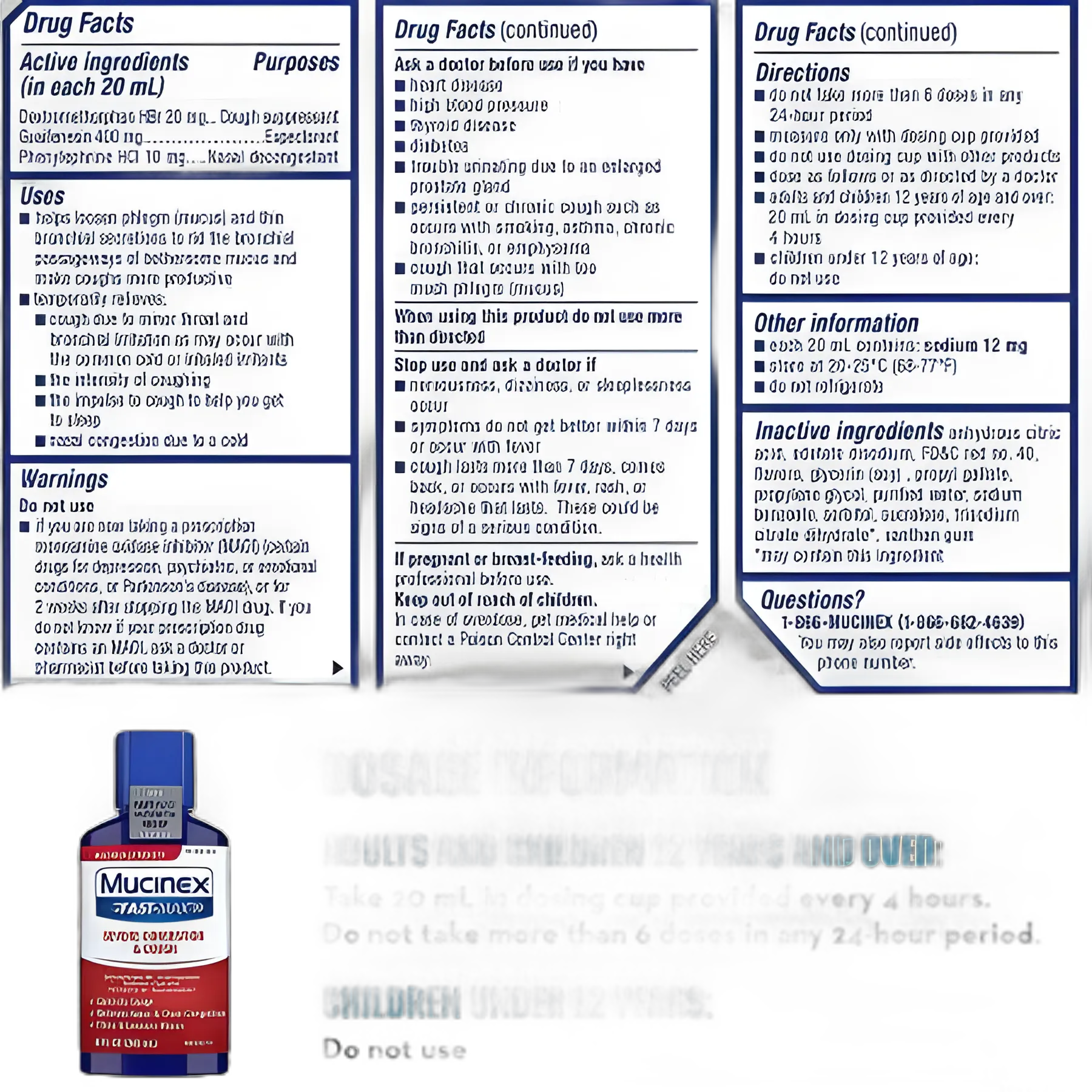 Mucinex Fast-Max Cold and Cough Relief Liquid 6 oz - Effective Nasal & Sinus Congestion Treatment